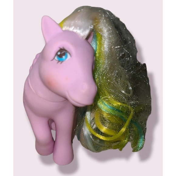Vintage 1984 My Little Pony G1 MLP Brush N Grow Curly Locks Pink Pegasus - Picture 3 of 5